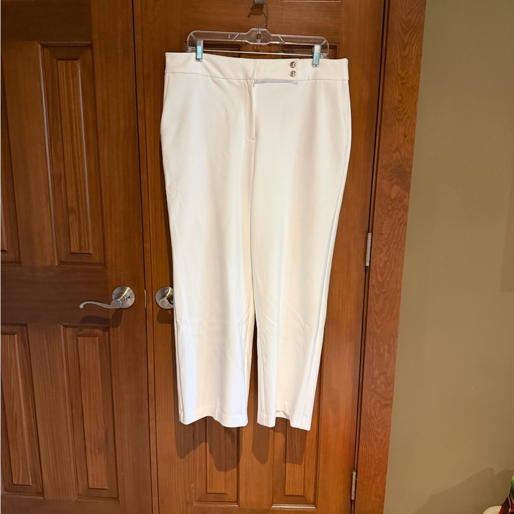 Rachel Zoe White Cropped Dress Pants